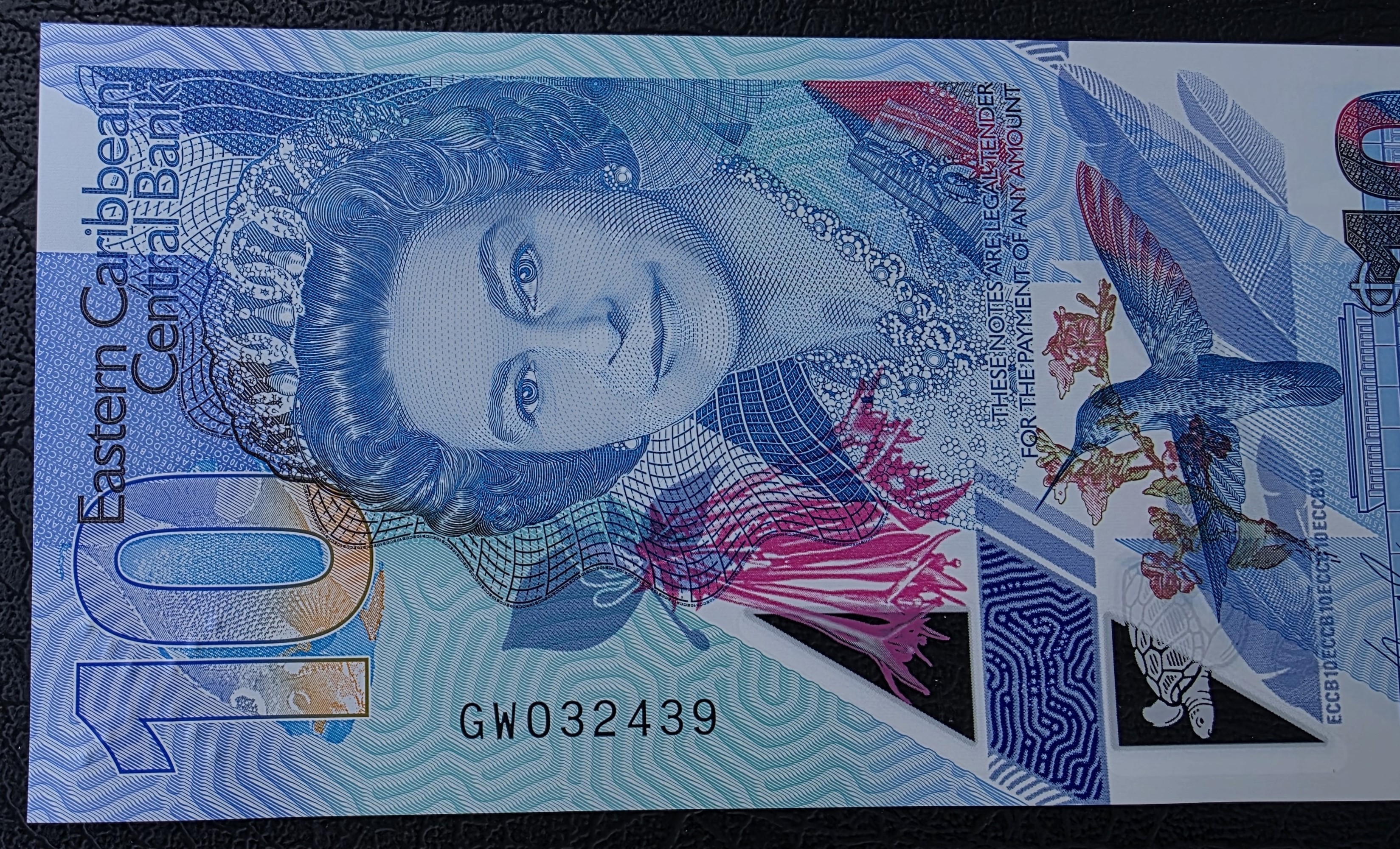 Eastern Caribbean States – 10 Dollars Polymer ND (P-57) - UNC