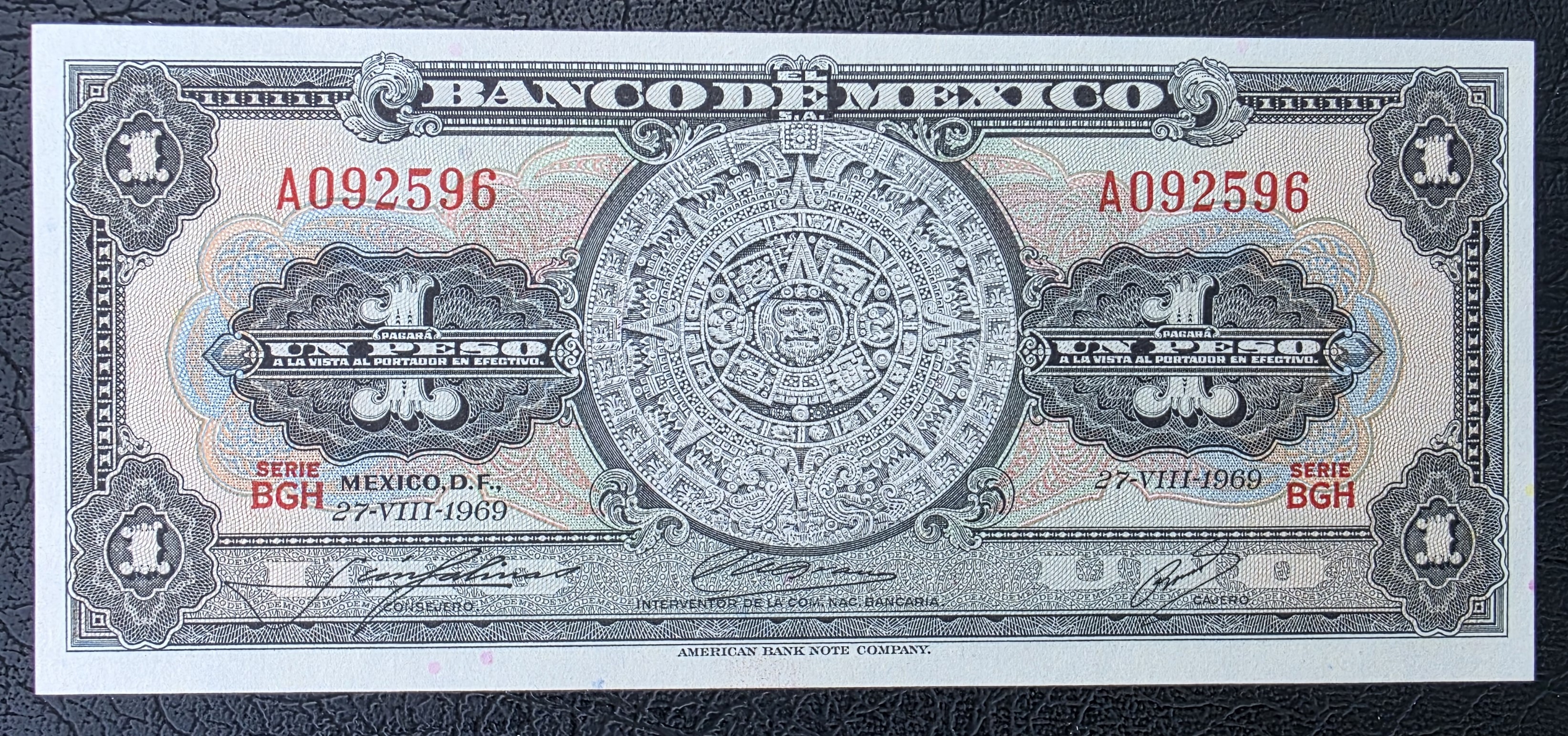  Mexico – 1 Peso 1969 (P-59k) - UNC