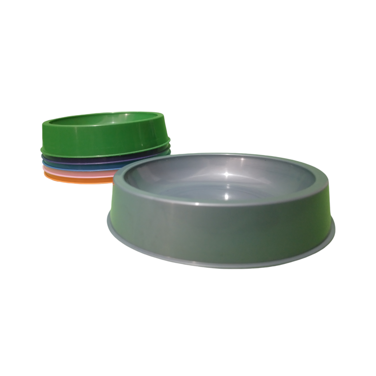 Comedero De Plástico Gris - 14 X 14 Cm