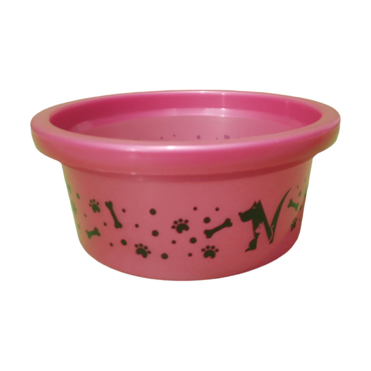 Comedero Rosa Para Mascotas Con Estampado