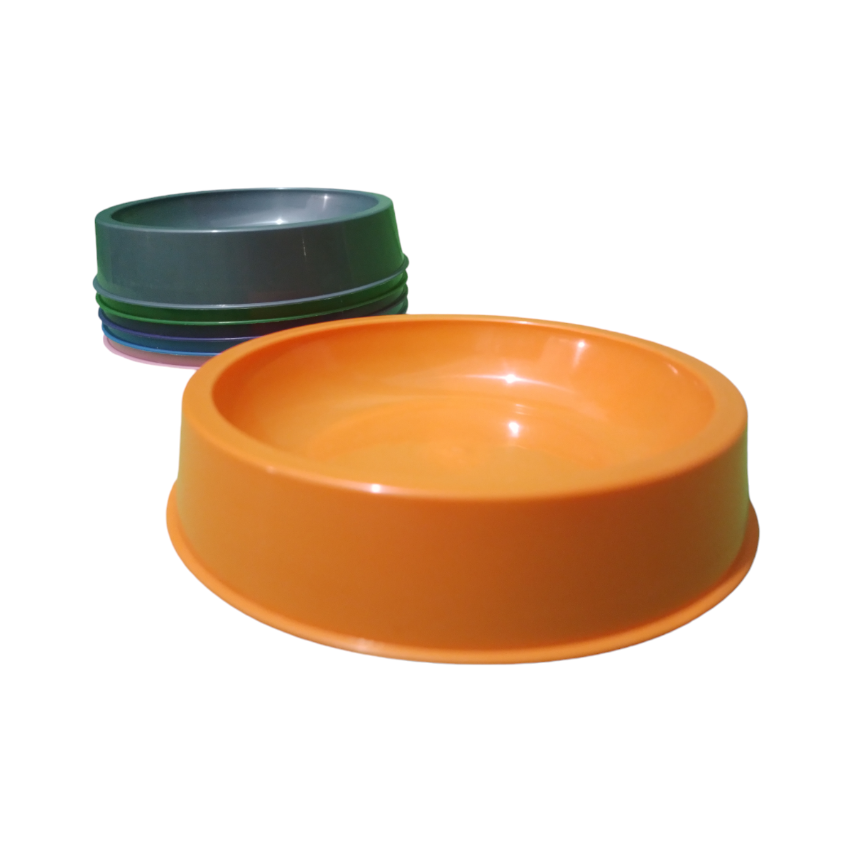 Comedero De Plástico Naranja - 14 X 14 Cm