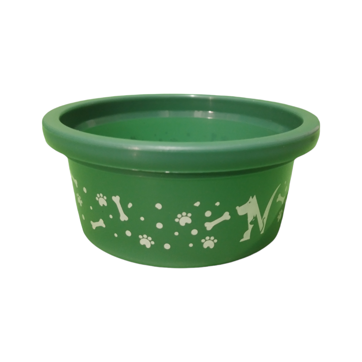 Comedero/Bebedero Verde Con Estampado