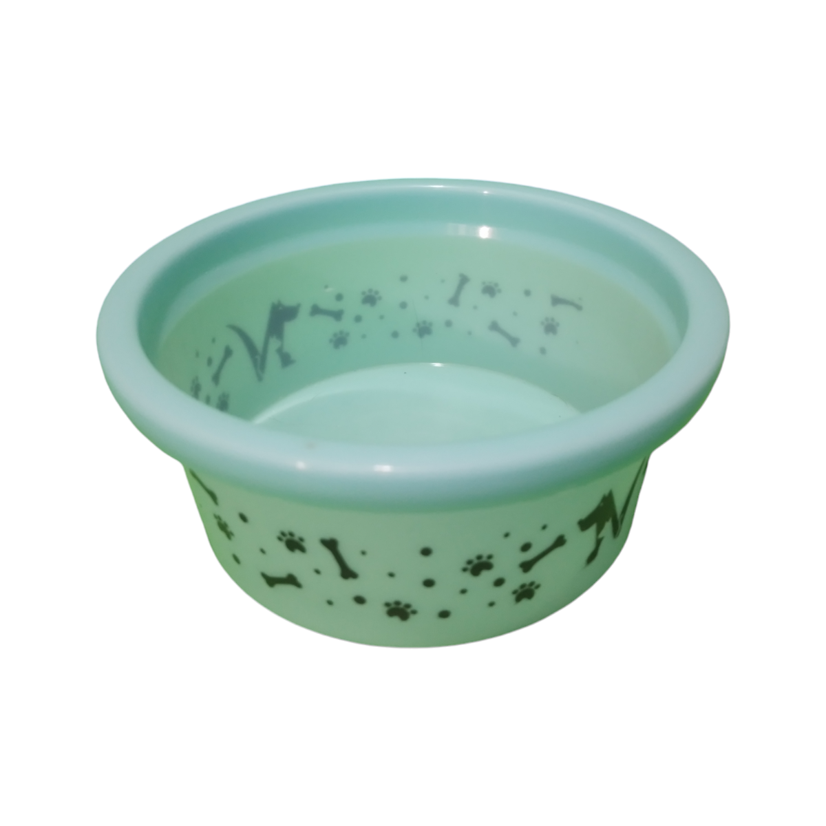 Comedero/Bebedero Celeste Con Estampado