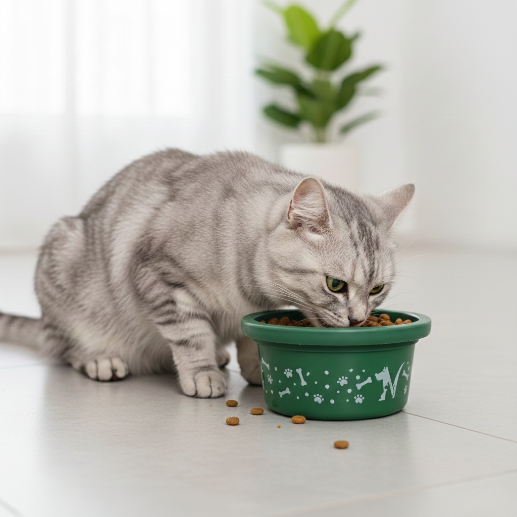 Comedero/Bebedero Verde Con Estampado