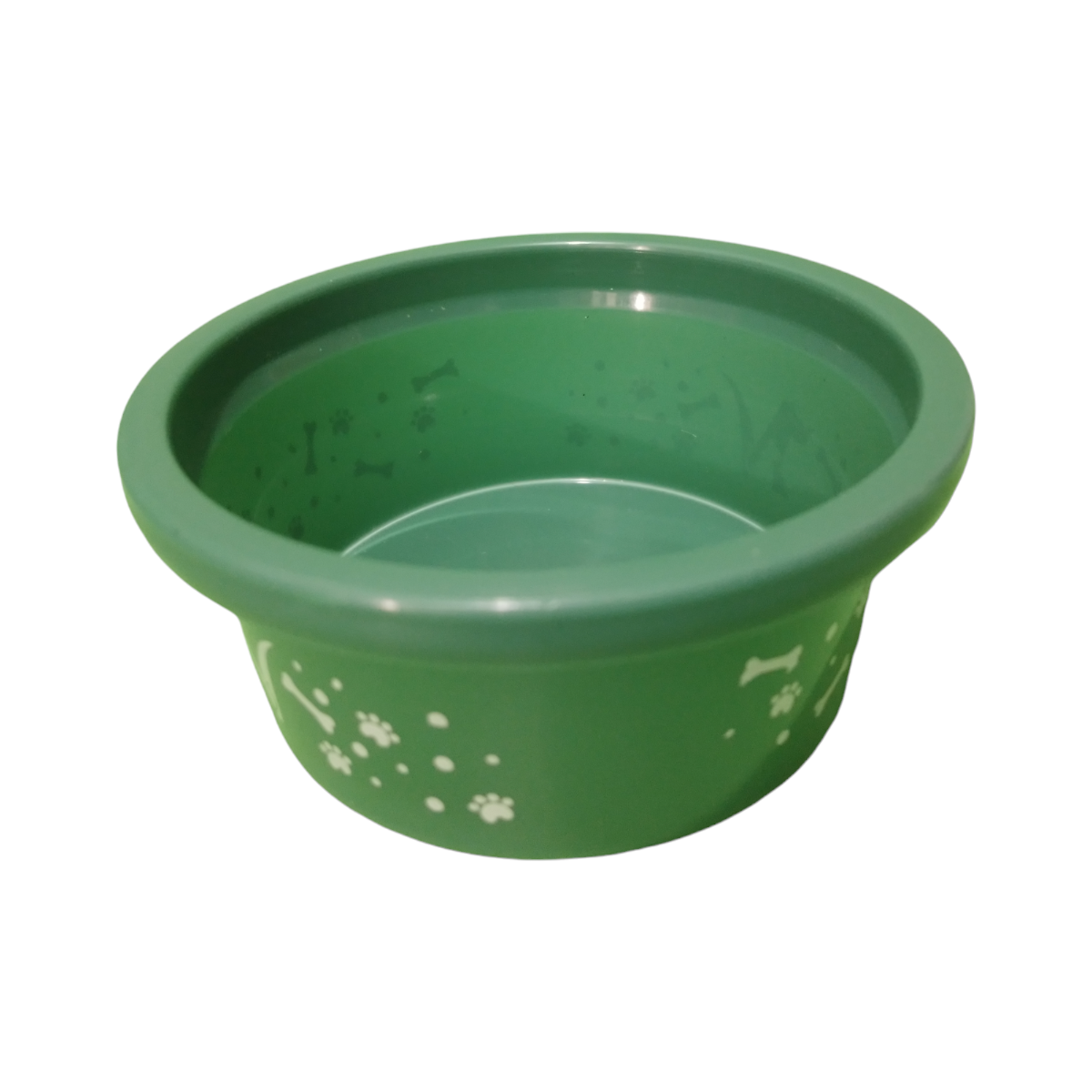 Comedero/Bebedero Verde Con Estampado