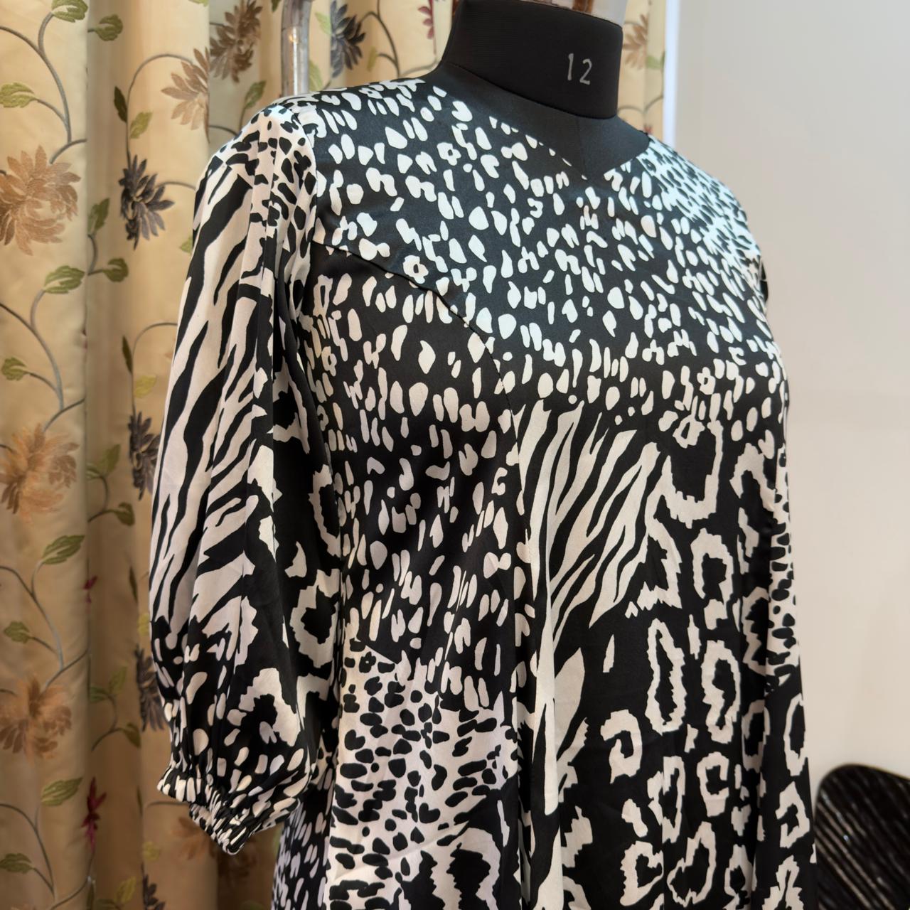 Prined Satin silk set