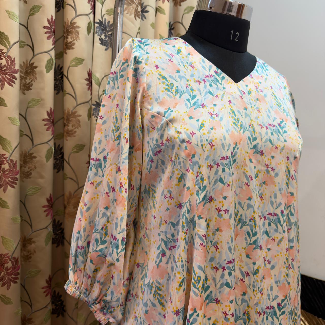 Floral Printed Satin silk Set