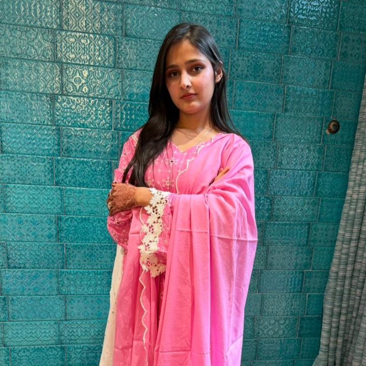 Pink Embroidered dress