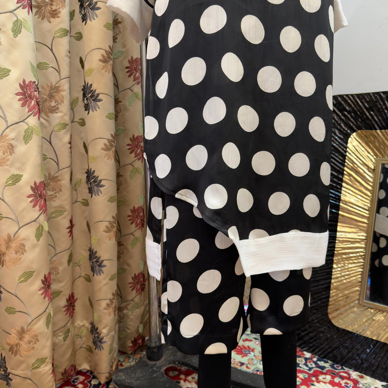 Polka Dot Satin Silk Set