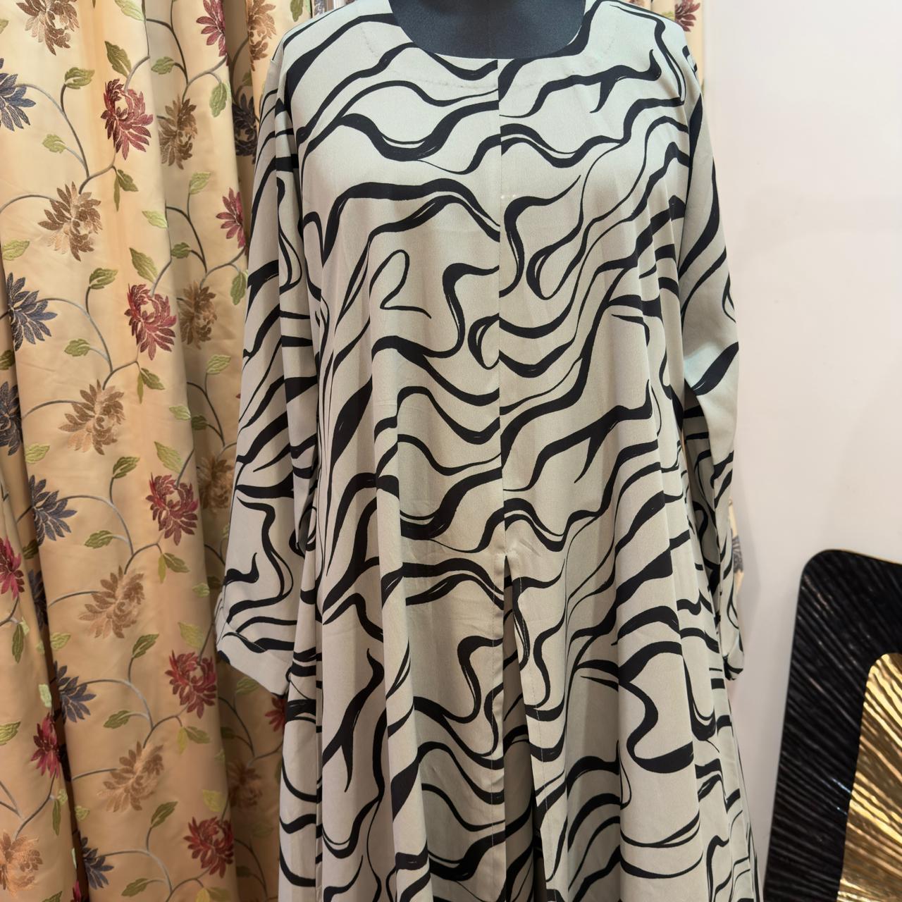 Abstract Printed Crepe Set