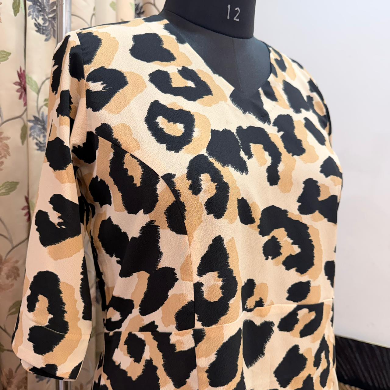 Leopard Printed Crepe Set