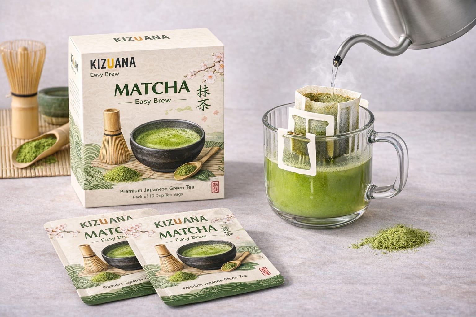 Kiziana  Cerimonial Matcha Easy Brew Pack of 10pcs