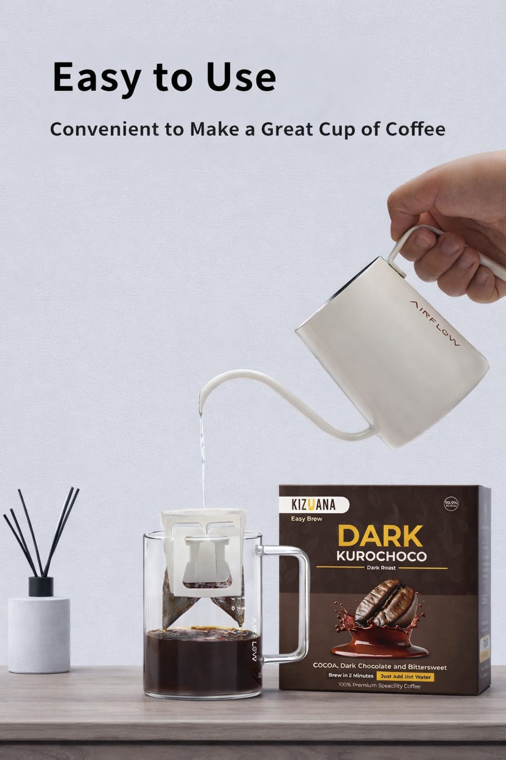 Kizuana Dark Kurochoco Drip Coffee Pack of 10pcs
