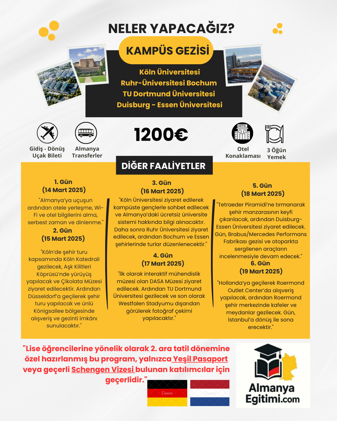 Almanya Üniversite Keşif ve Motivasyon Turu