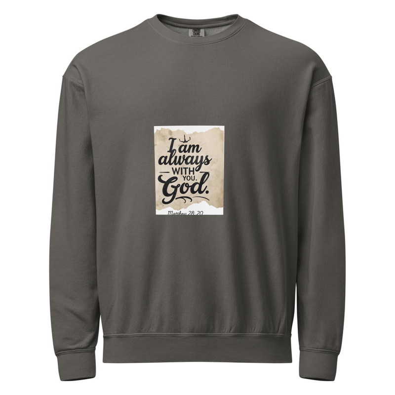 Unisex garment-dyed fleece crewneck sweatshirt