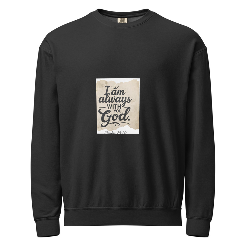 Unisex garment-dyed fleece crewneck sweatshirt