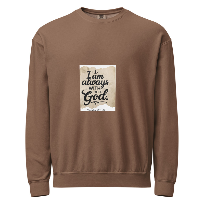 Unisex garment-dyed fleece crewneck sweatshirt