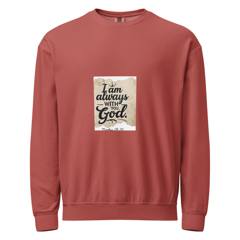 Unisex garment-dyed fleece crewneck sweatshirt