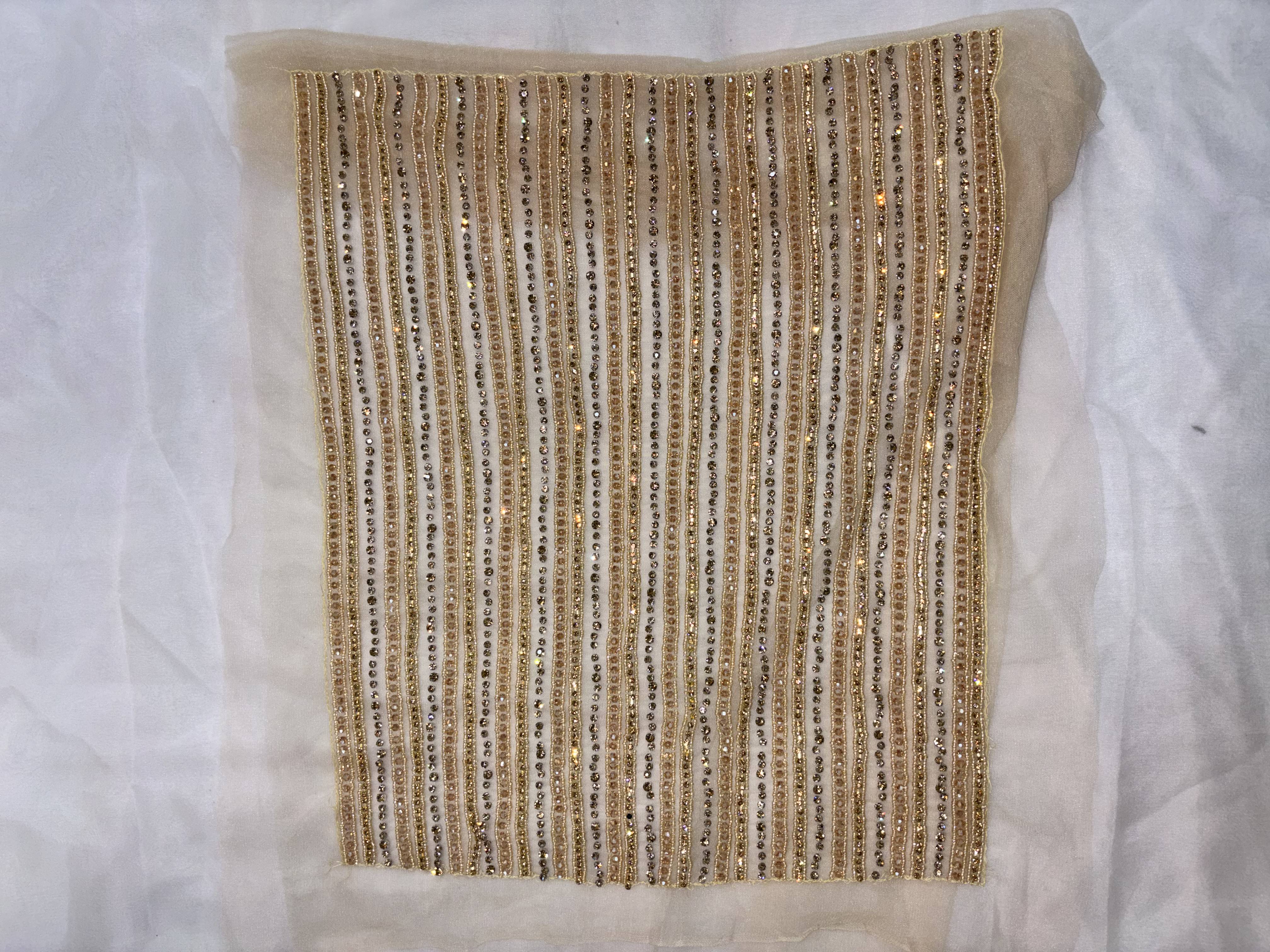 Embroidered Sequined Fabric Panel