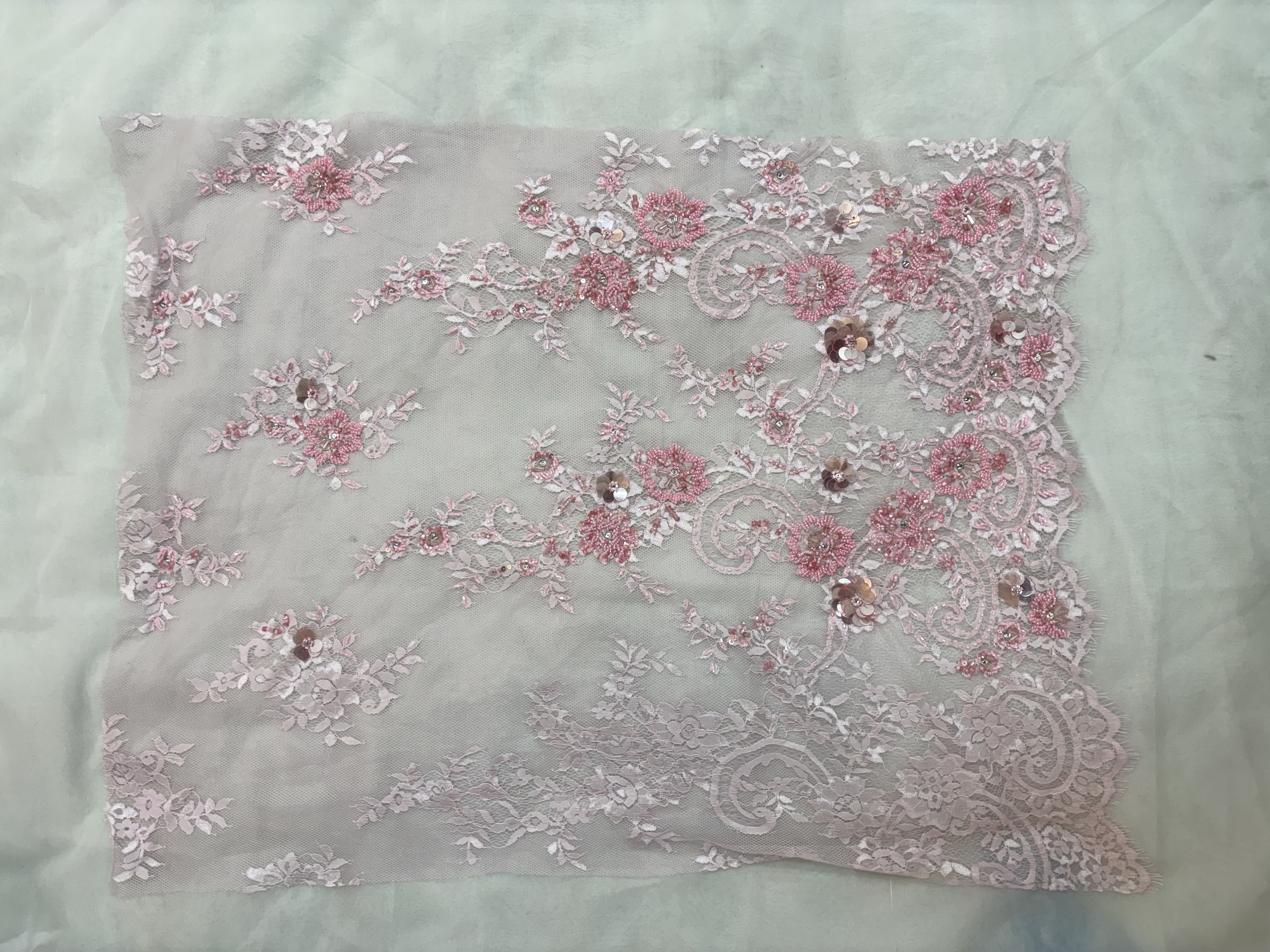 Embroidered Floral Lace Fabric