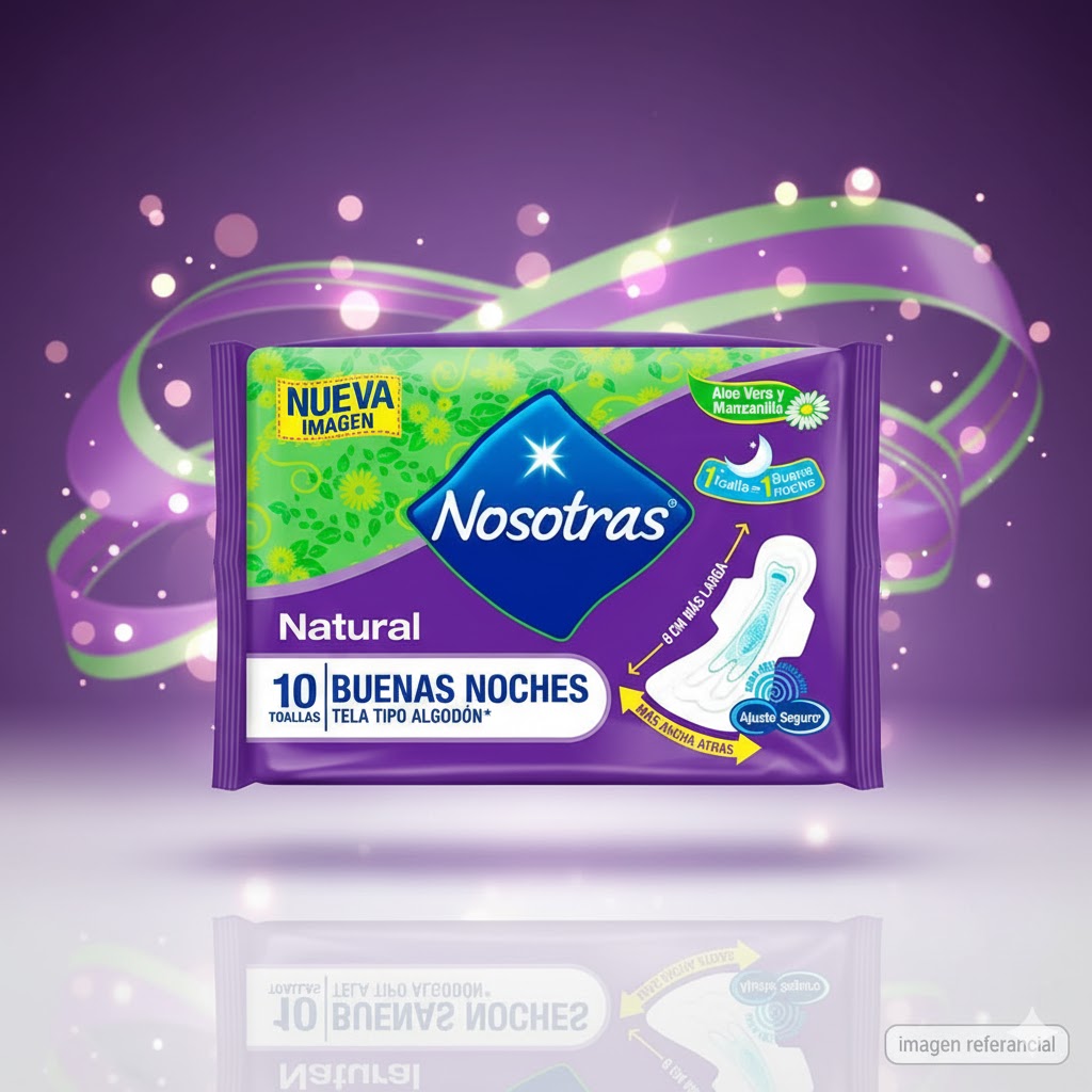 Toalla nosotras noche x 10 unidades