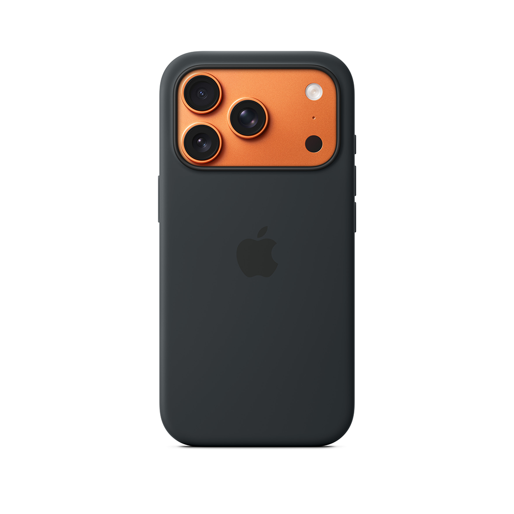 Custom Black iPhone Case with Orange Camera Protector