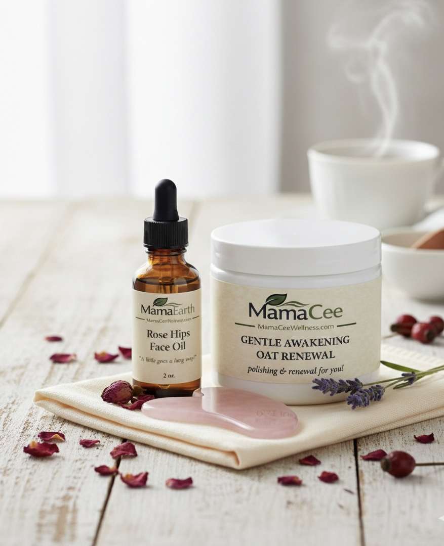 Rose Hips Face Oil & Gentle Awakening Oat Renewal Kit