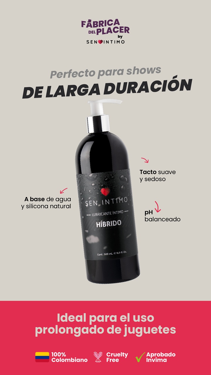 Lubricante Íntimo Híbrido x 500 ml by Sen Íntimo