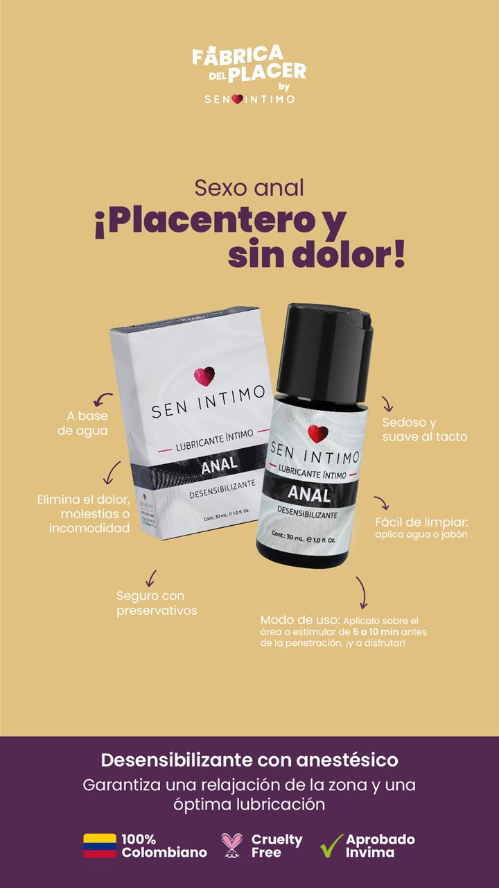 Lubricante Íntimo Anal Desensibilizante x 30 ml by Sen Íntimo