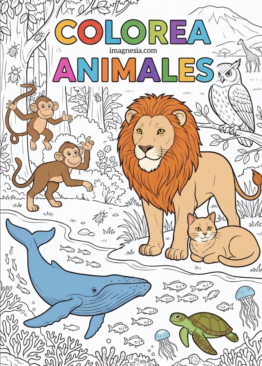 Colorea Animales / 24 pag