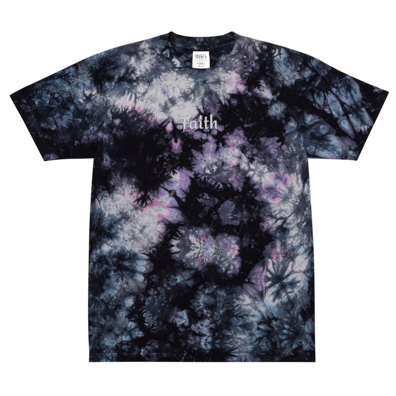 Embroidered Oversized Tie-Dye Shirt