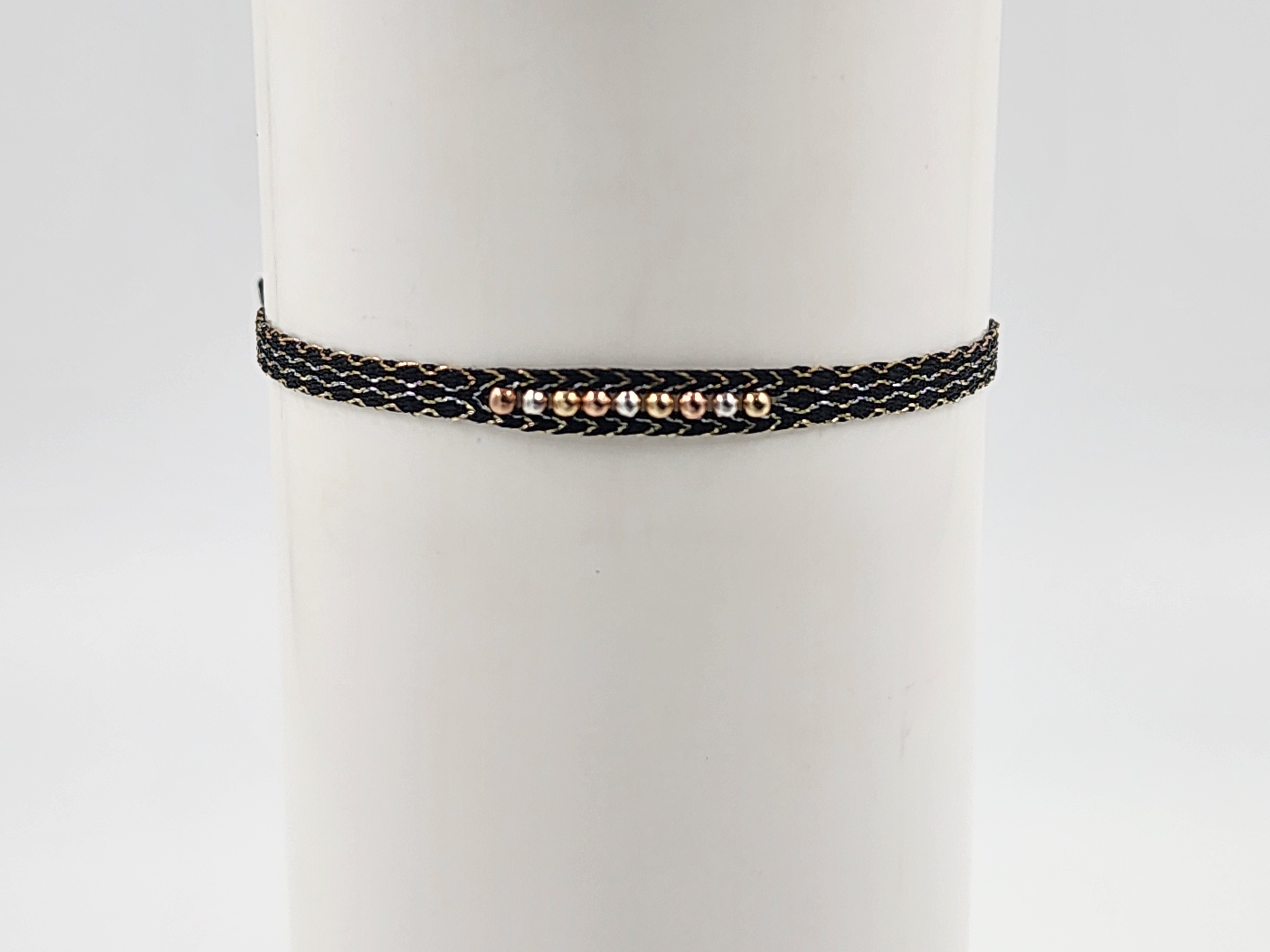 Pulsera trenzada negra