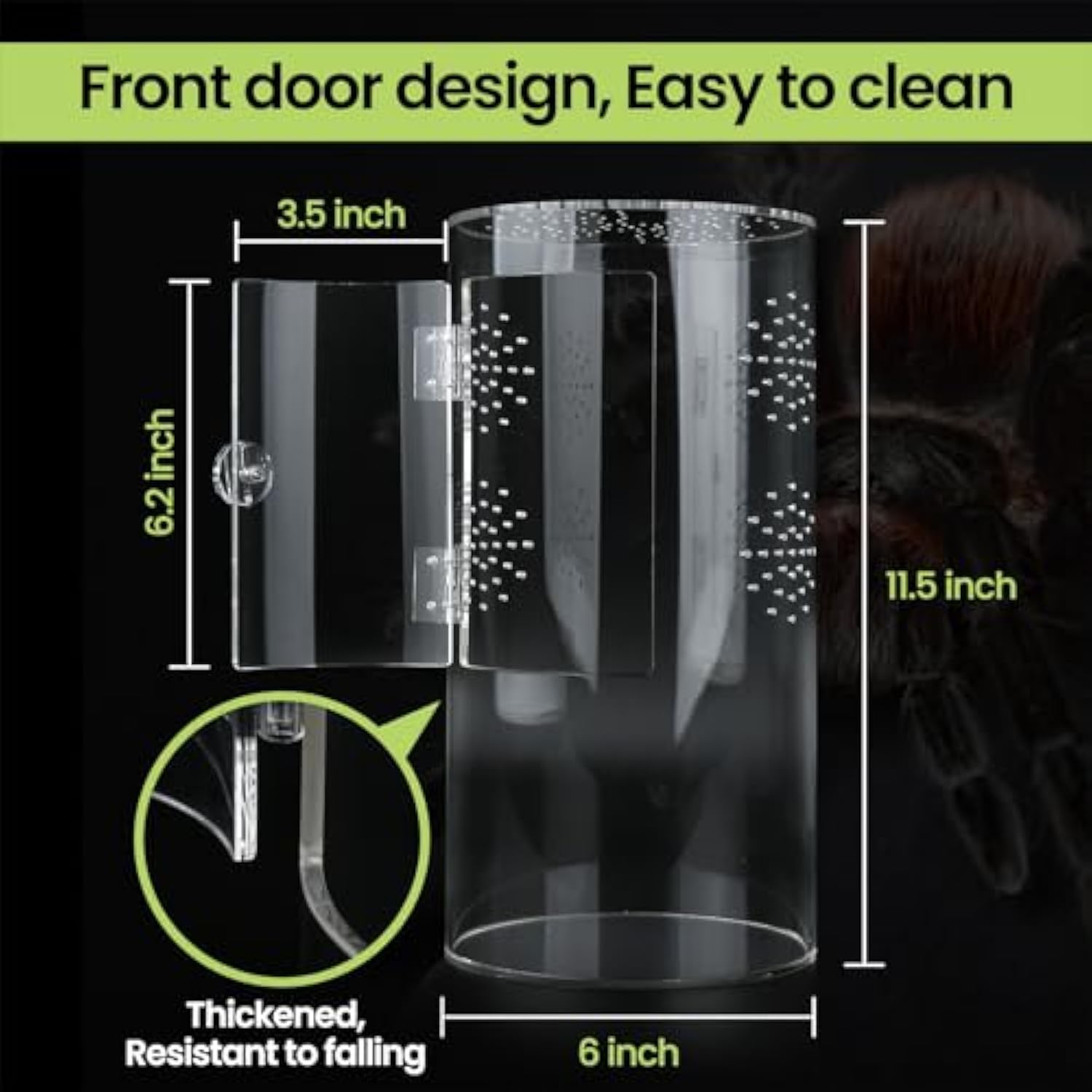 cylindrical Acrylic Reptile Terrarium