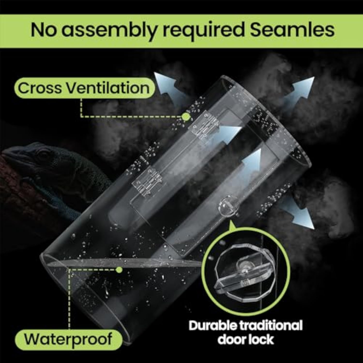 cylindrical Acrylic Reptile Terrarium