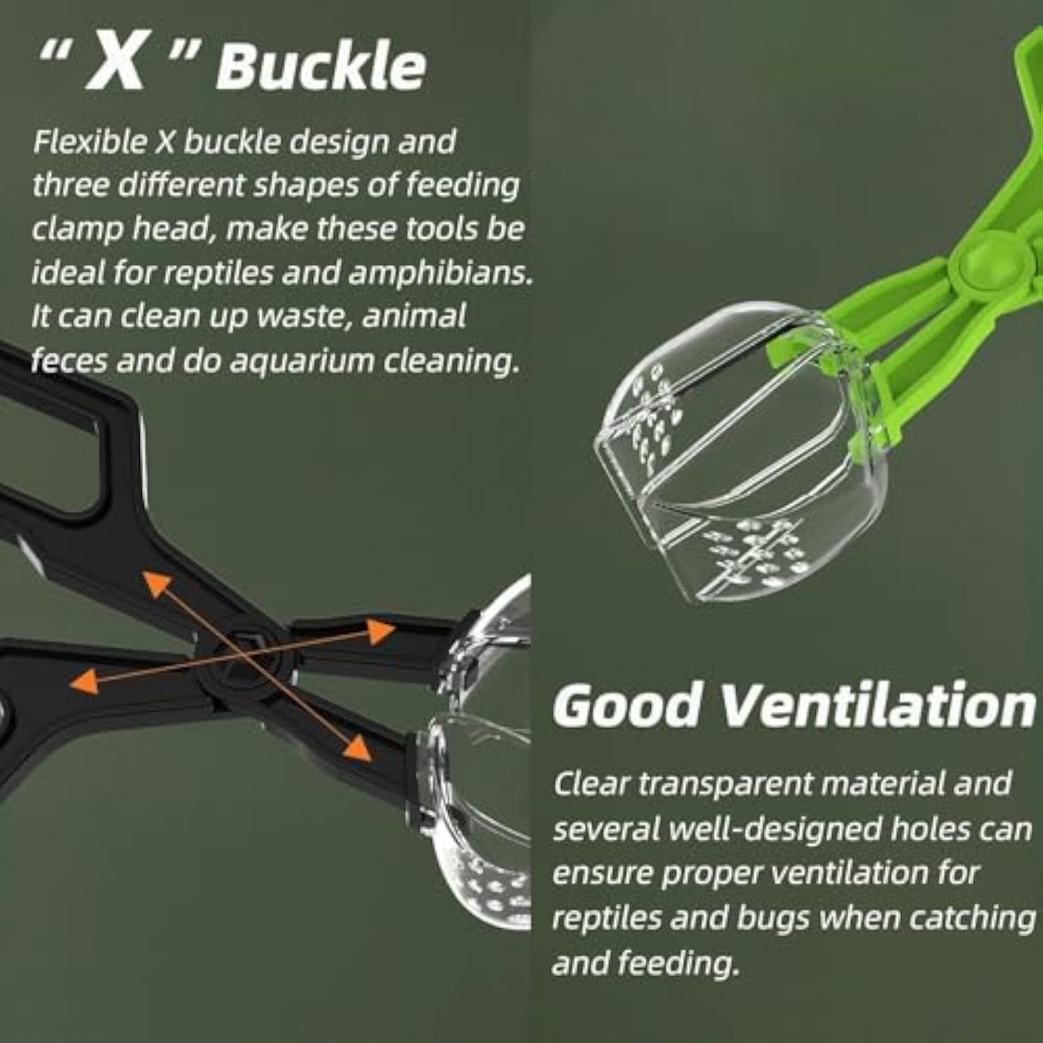 Reptile feeding tongs