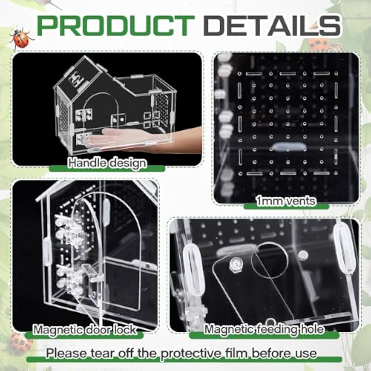 Acrylic Jumping Spider Enclosure