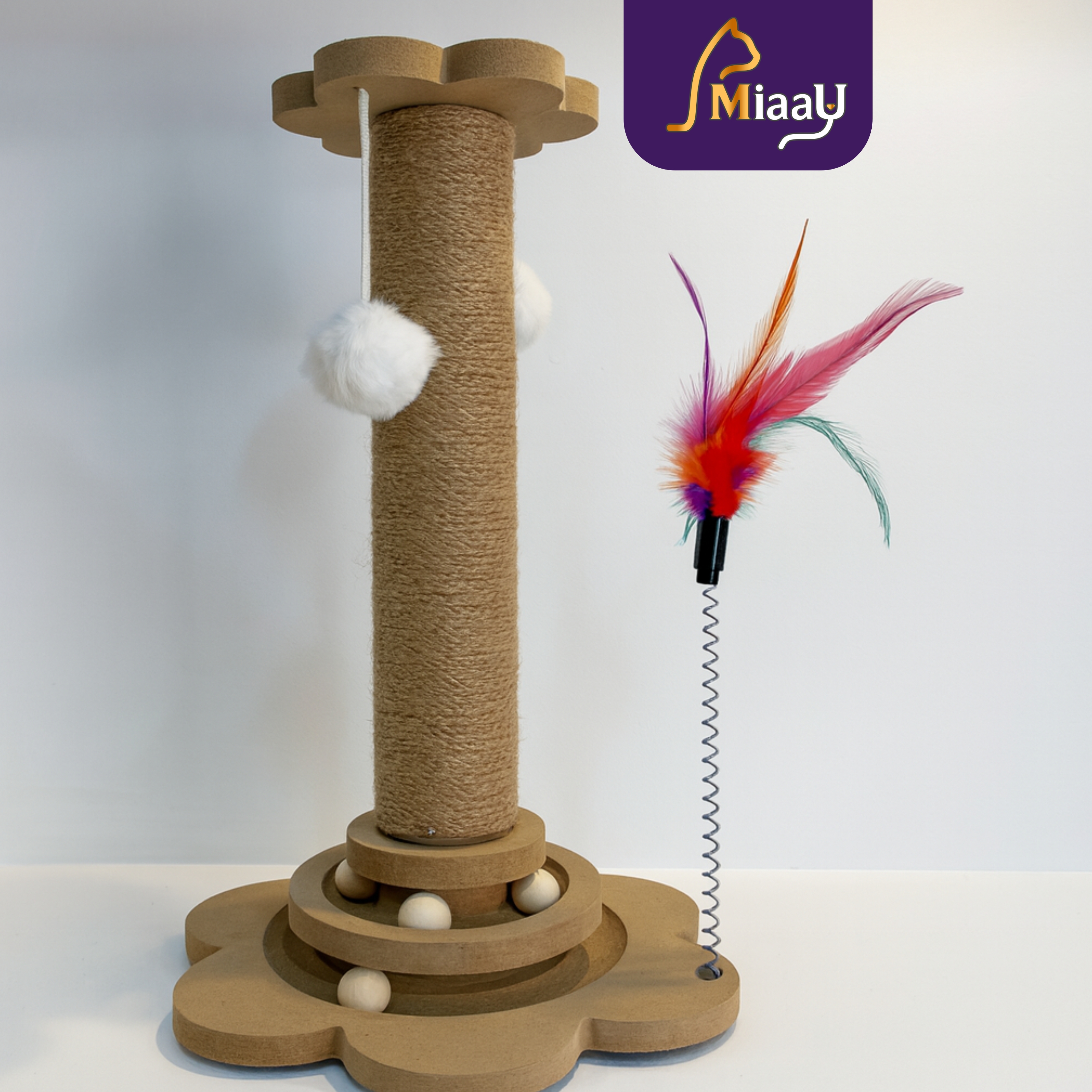 Rascador interactivo para gatos