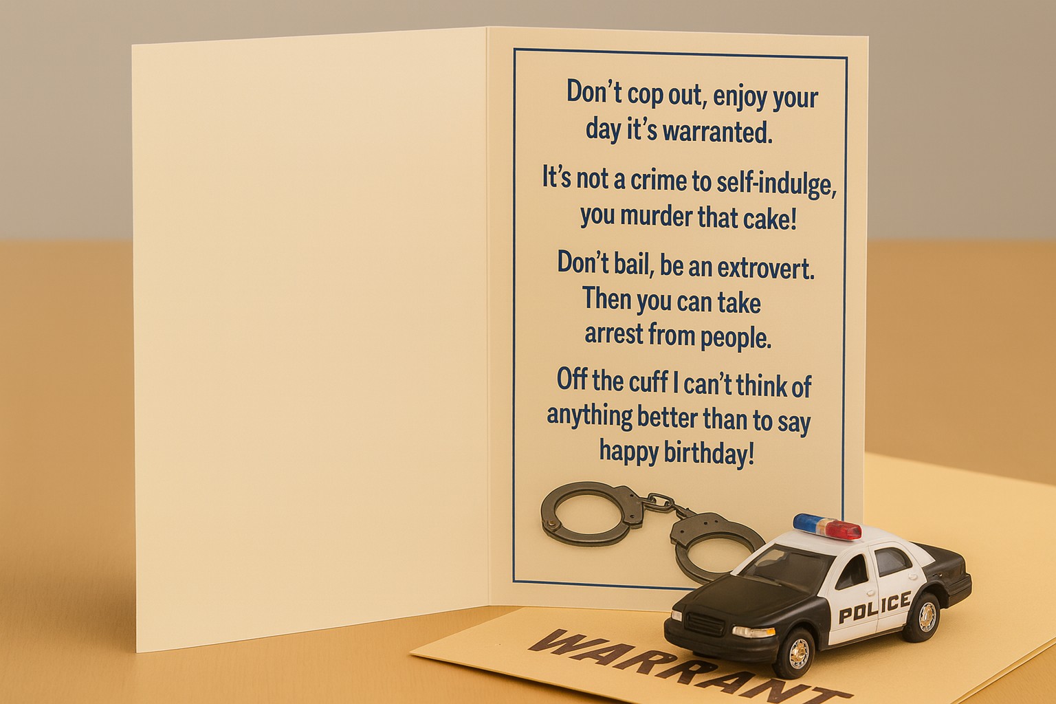 Police Themed Birthday Card