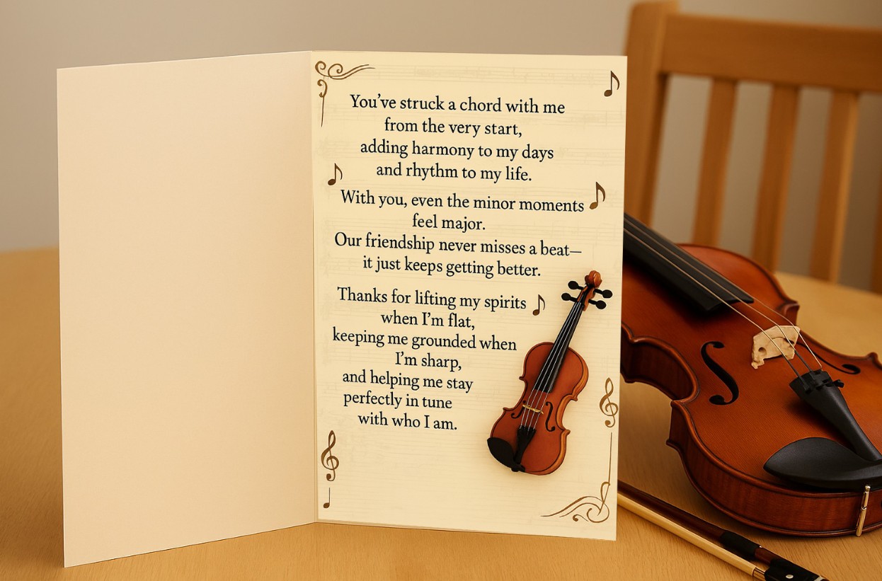 Musical Friendship Thinking of You Greeting Card