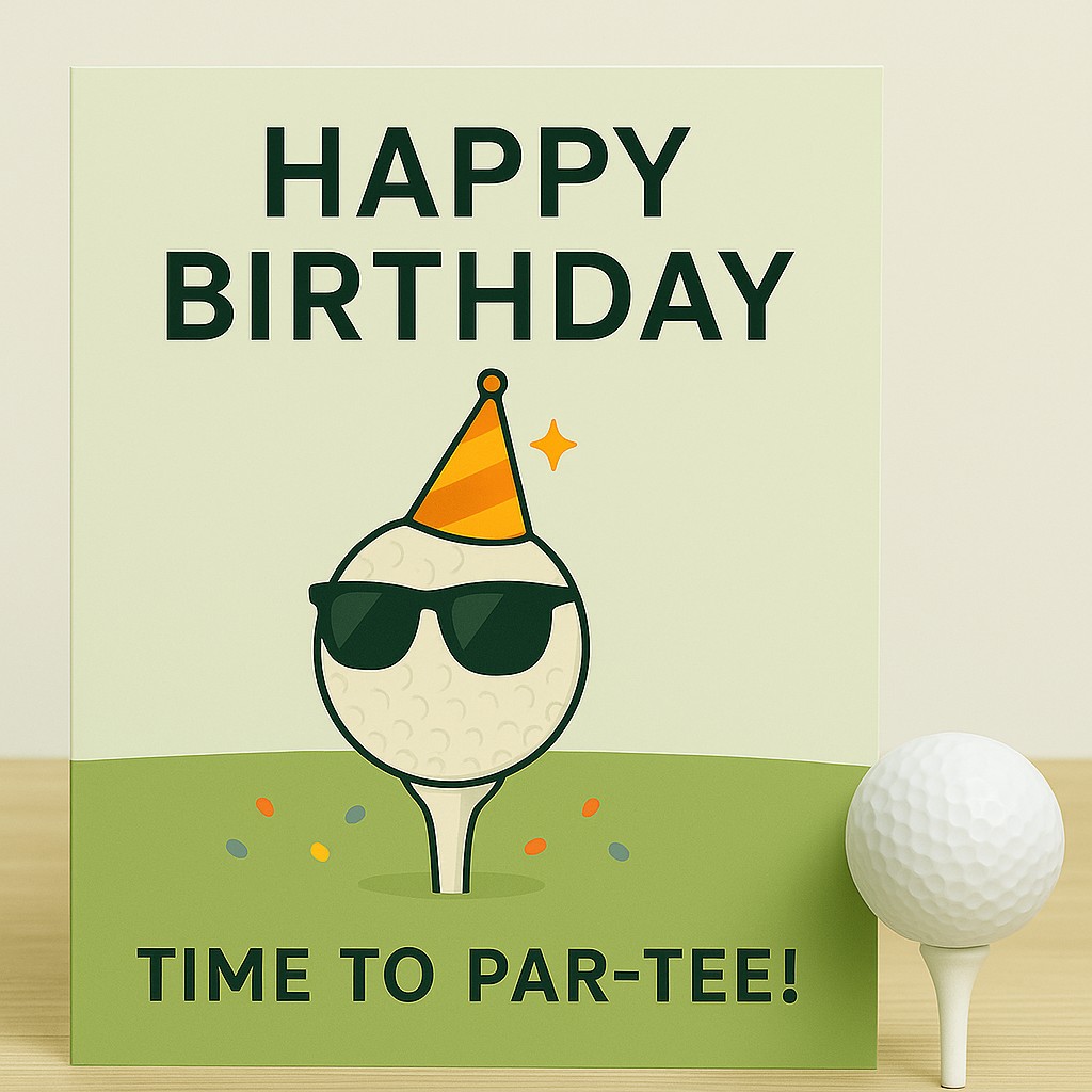 Funny Golf Birthday Card