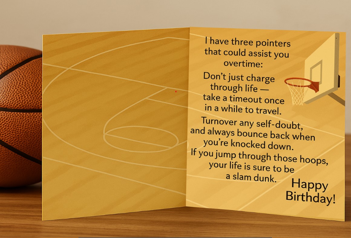 Basketball-themed Birthday Card