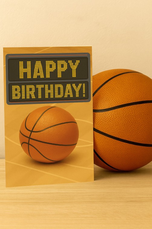 Basketball-themed Birthday Card