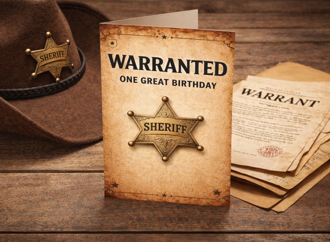Police Themed Birthday Card