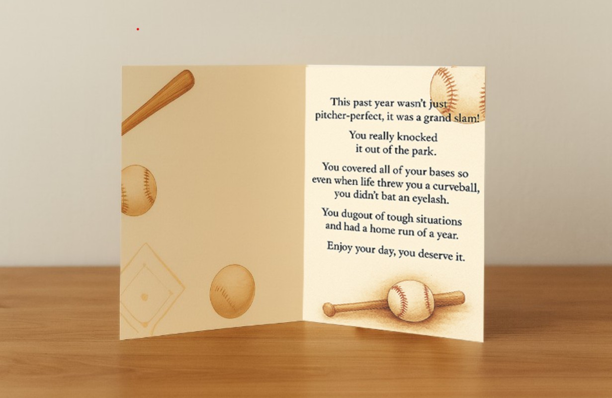 Baseball-themed Greeting Card