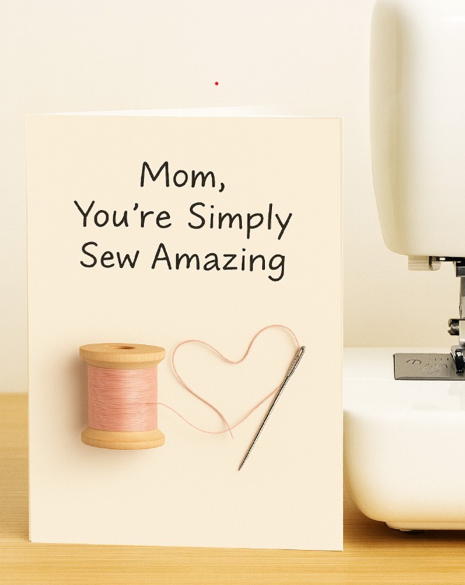 Sewing-themed Mother's Day Card