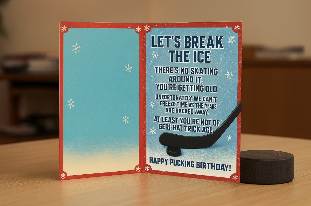 Hockey Birthday Greeting Card
