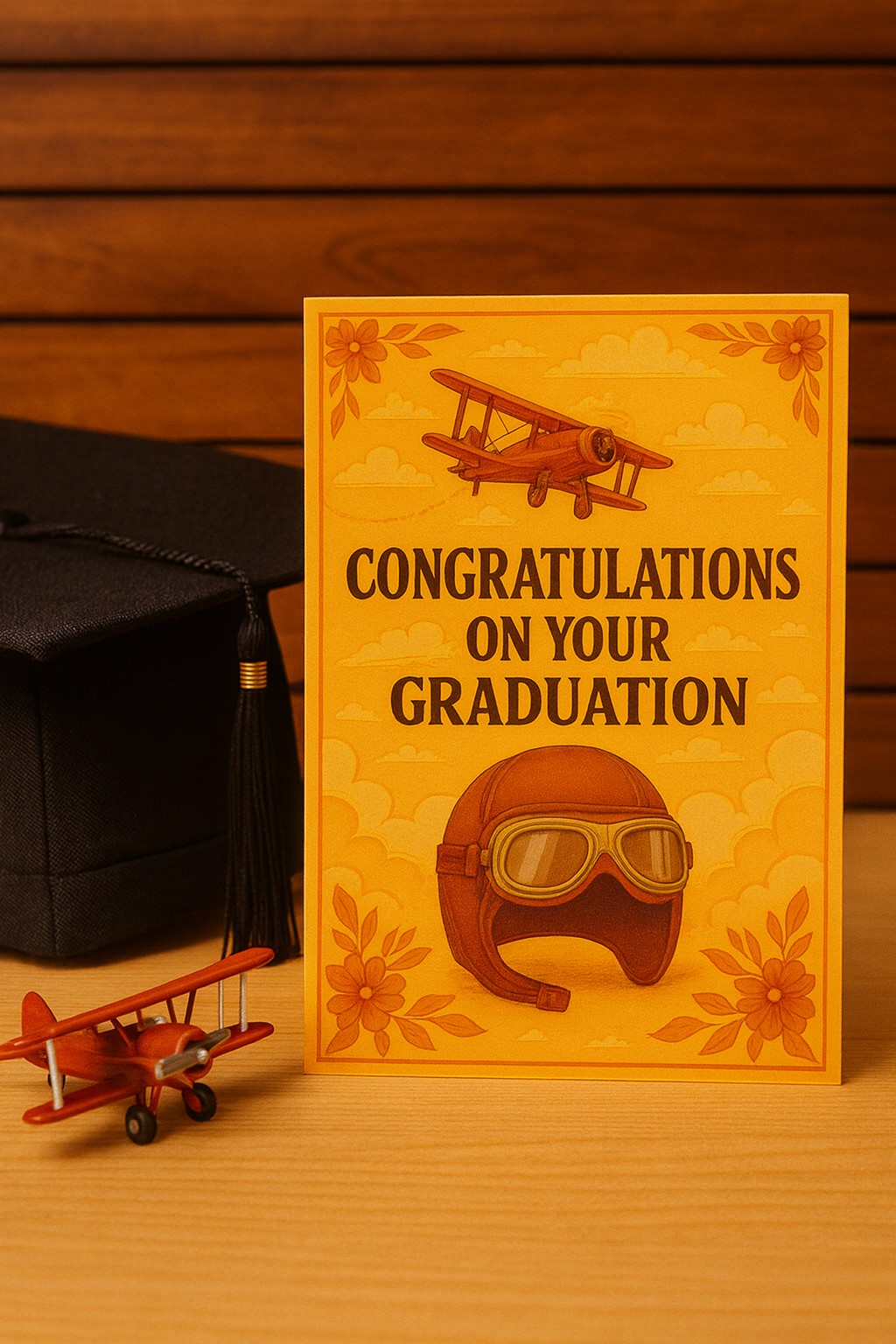 Graduation Plane Greeting Card