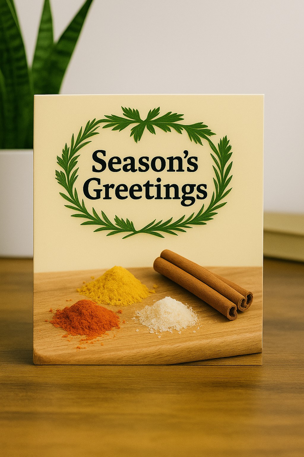 Festive Herb/Seasonings-Themed Christmas Card