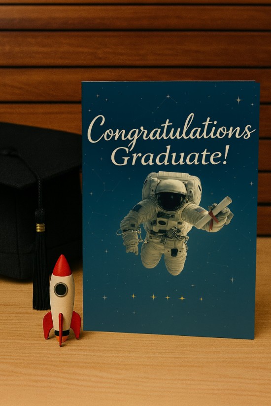 Graduation Rocket Greeting Card