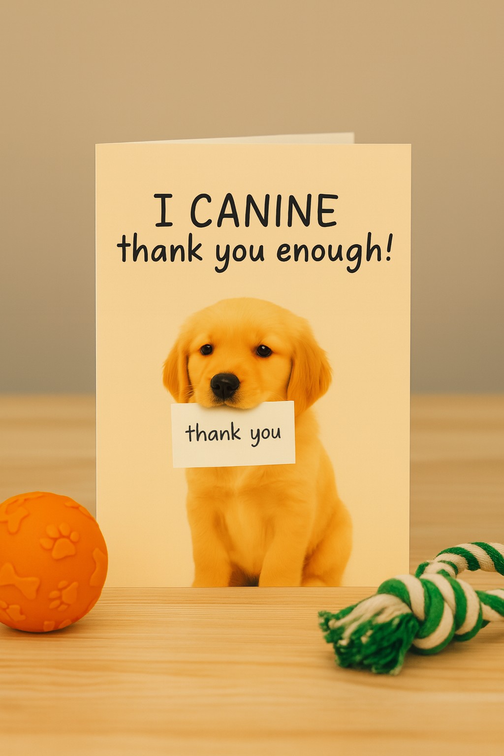 Dog-Themed Thank You Greeting Card